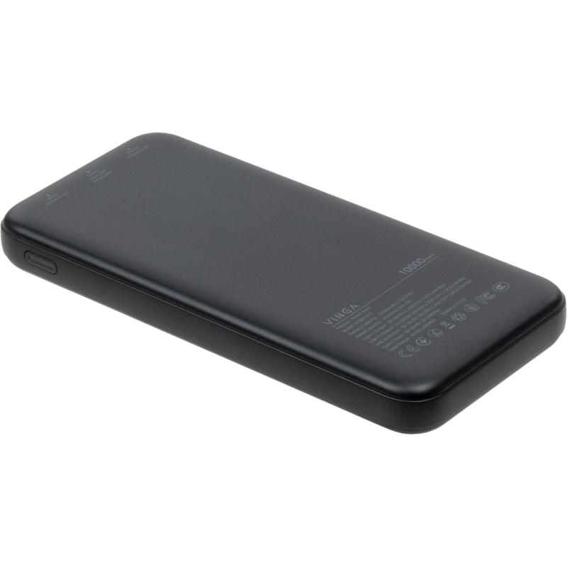 Батарея універсальна Vinga 10000 mAh 22.5W Display Black (VPBB1022)