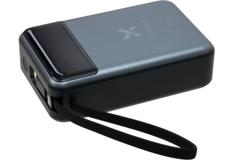 Батарея універсальна Vinga 20000 mAh 65W Display USB-C Cable Grey (VPBB2065C)
