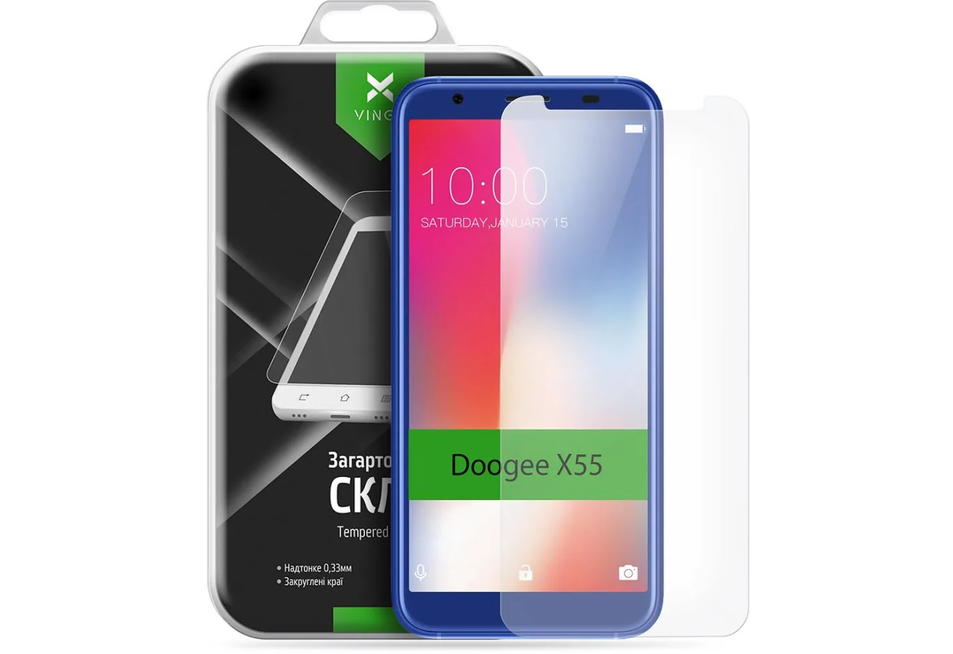 Protective glass Vinga для Doogee X55 (VTPGS-DX55)
