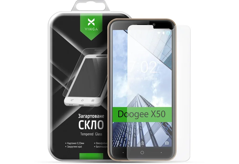 Protective glass Vinga для Doogee X50 (VTPGS-DX50L)