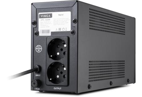Пристрій безперебійного живлення Vinga LED 600VA metal case (VPE-600M)