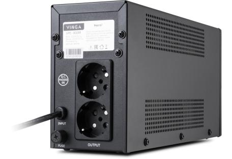 Пристрій безперебійного живлення Vinga LED 800VA metal case (VPE-800M)