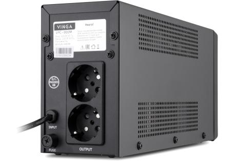 Пристрій безперебійного живлення Vinga LCD 800VA metal case (VPC-800M)