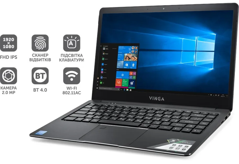 Ноутбук Vinga Iron S140 (S140-C40464BWP)