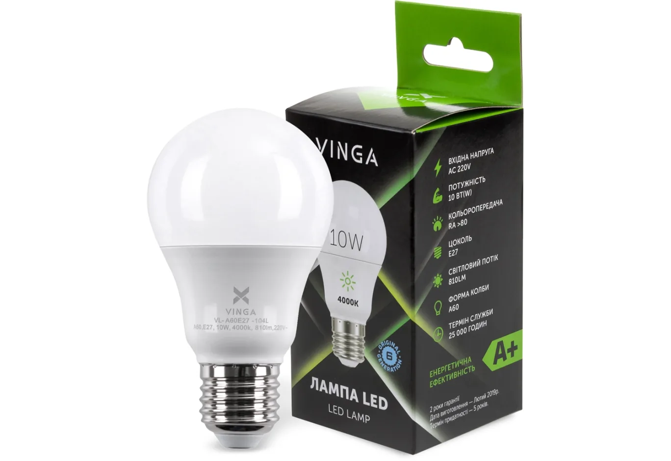 Light bulb Vinga VL-A60E27-104L