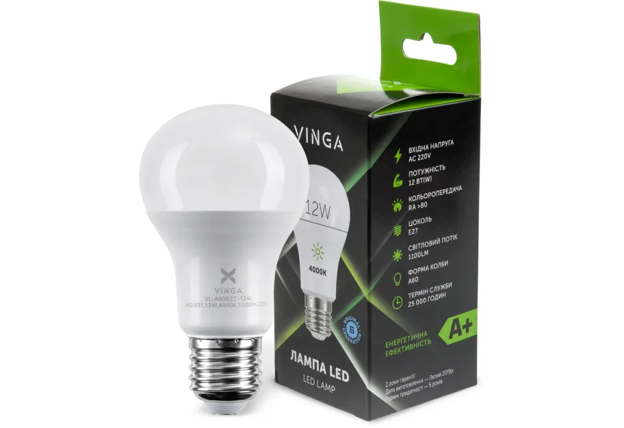 Light bulb Vinga VL-A60E27-124L