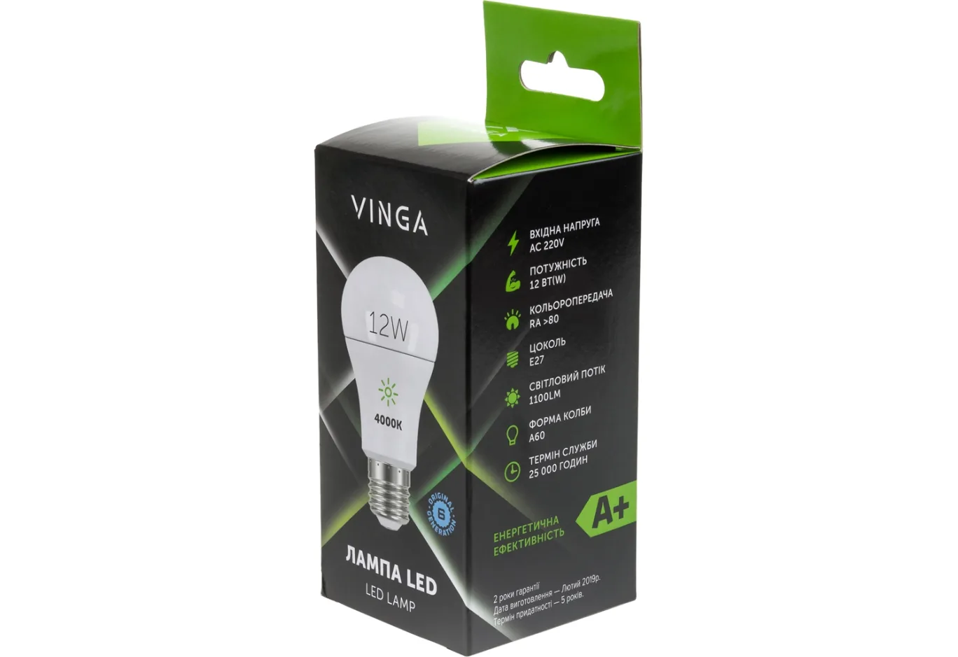 Light bulb Vinga VL-A60E27-124L