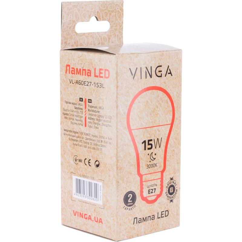 Лампочка Vinga VL-A60E27-153L