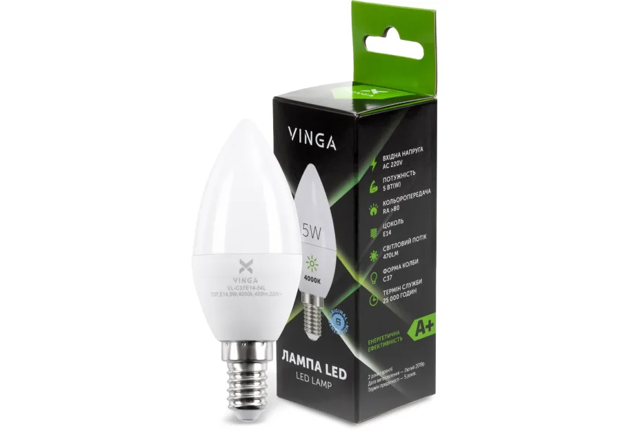 Light bulb Vinga VL-C37E14-54L