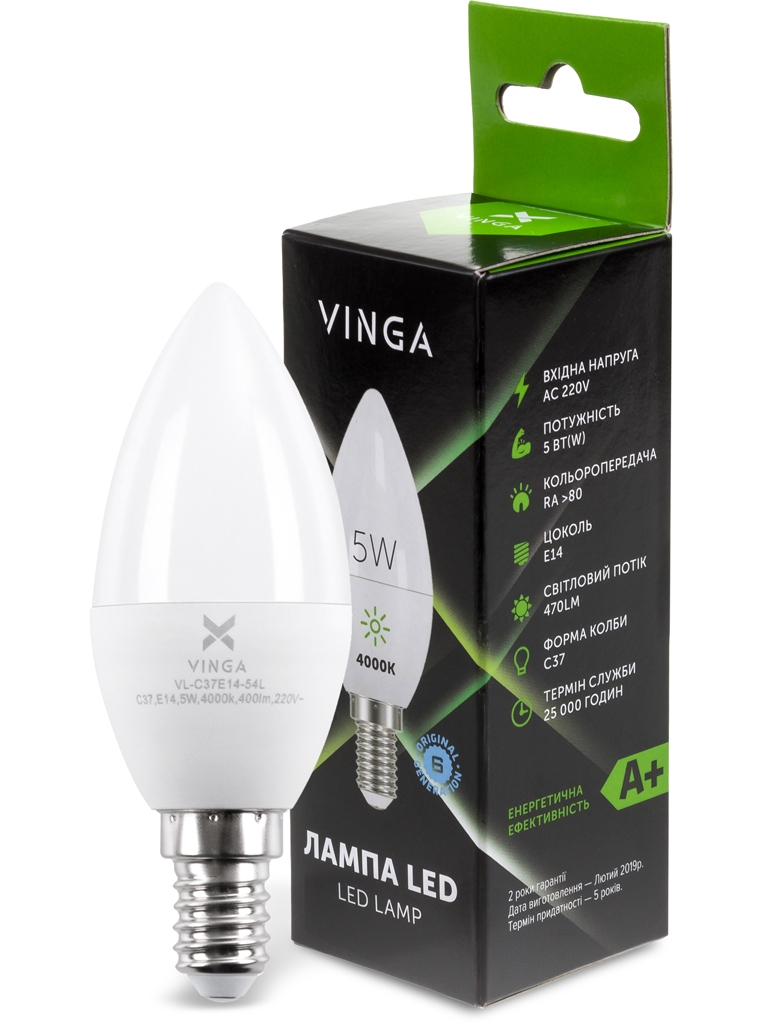 Light bulb Vinga VL-C37E14-54L