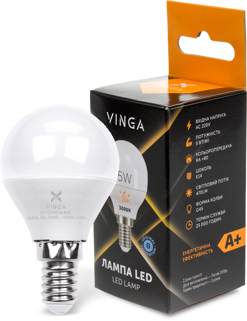 Light bulb Vinga VL-G45E14-53L