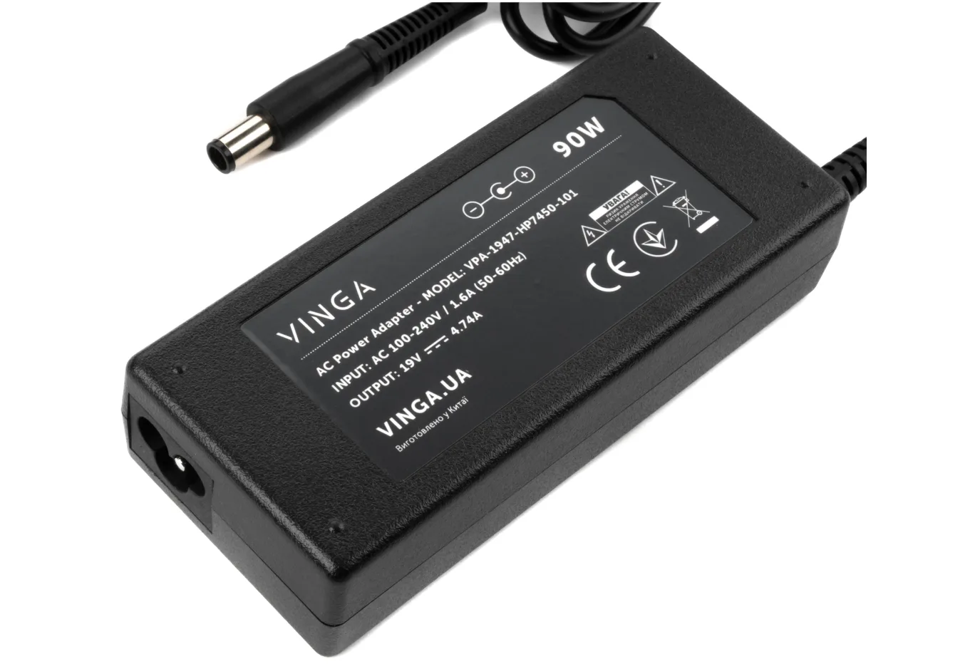 Laptop power supply Vinga HP 90W 19V 4.74A 7.4*5.0 (VPA-1947-HP7450-101)