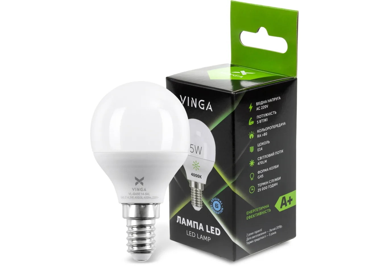Light bulb Vinga VL-G45E14-54L