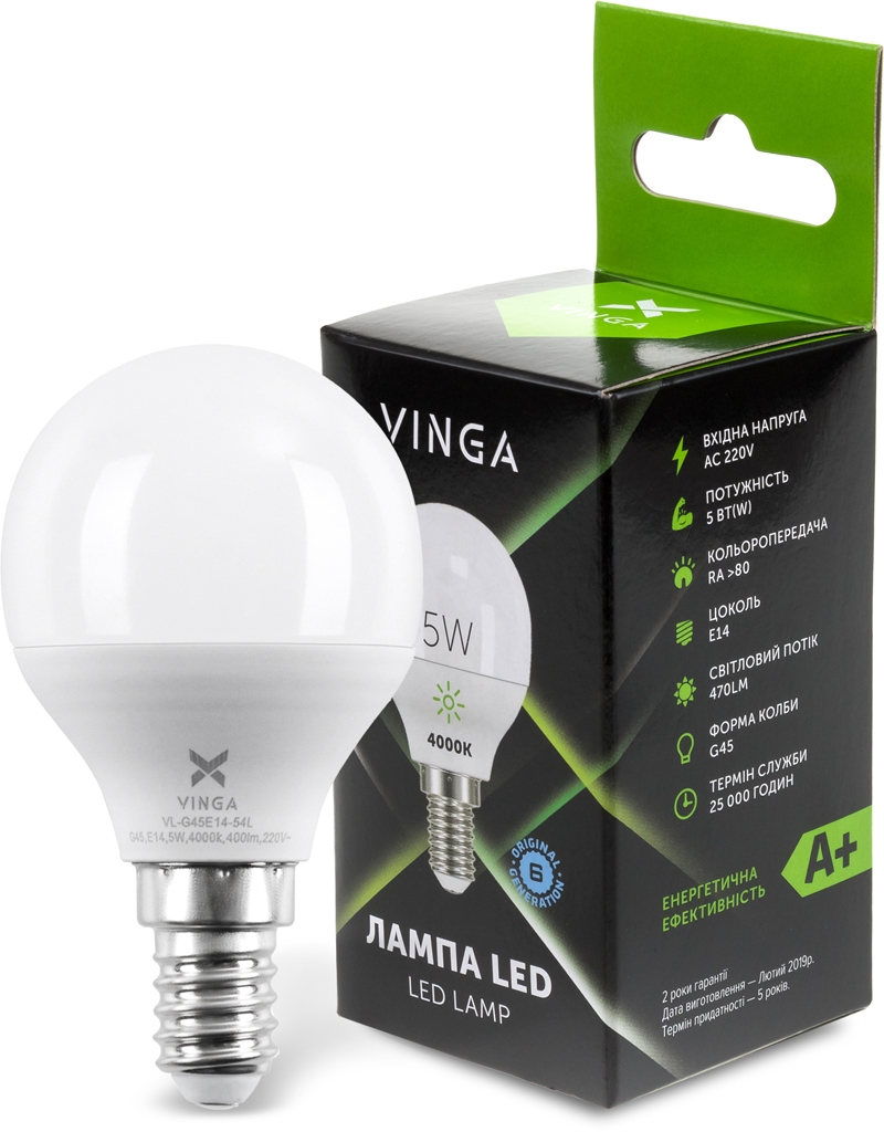 Light bulb Vinga VL-G45E14-54L