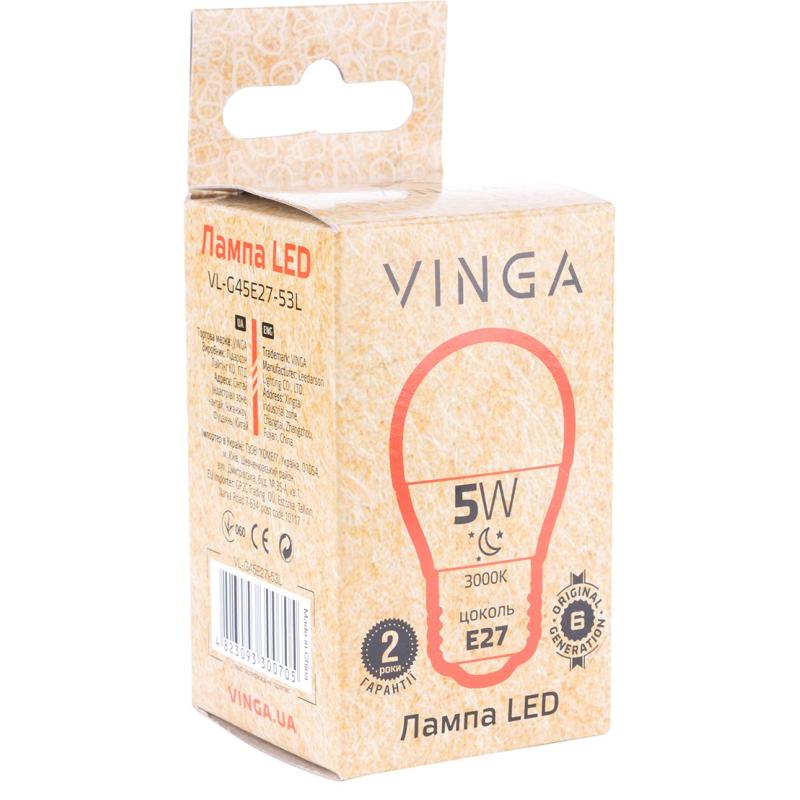 Лампочка Vinga VL-G45E27-53L