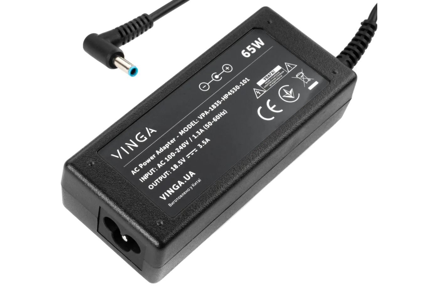 Laptop power supply Vinga HP 65W 18.5V 3.5А 4.5*3.0 (VPA-1835-HP4530-101)