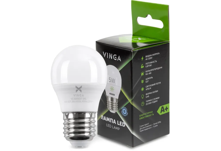 Light bulb Vinga VL-G45E27-54L