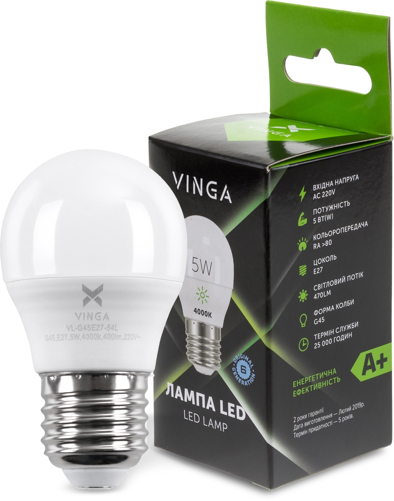 Light bulb Vinga VL-G45E27-54L