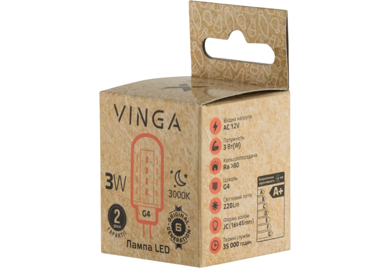 Light bulb Vinga VL-JCG4-33L-12