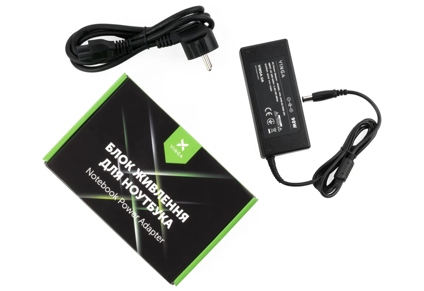 Laptop power supply Vinga DELL 90W 19.5V 4.62A 7.4*5.0 (VPA-1946-DL7450-101)