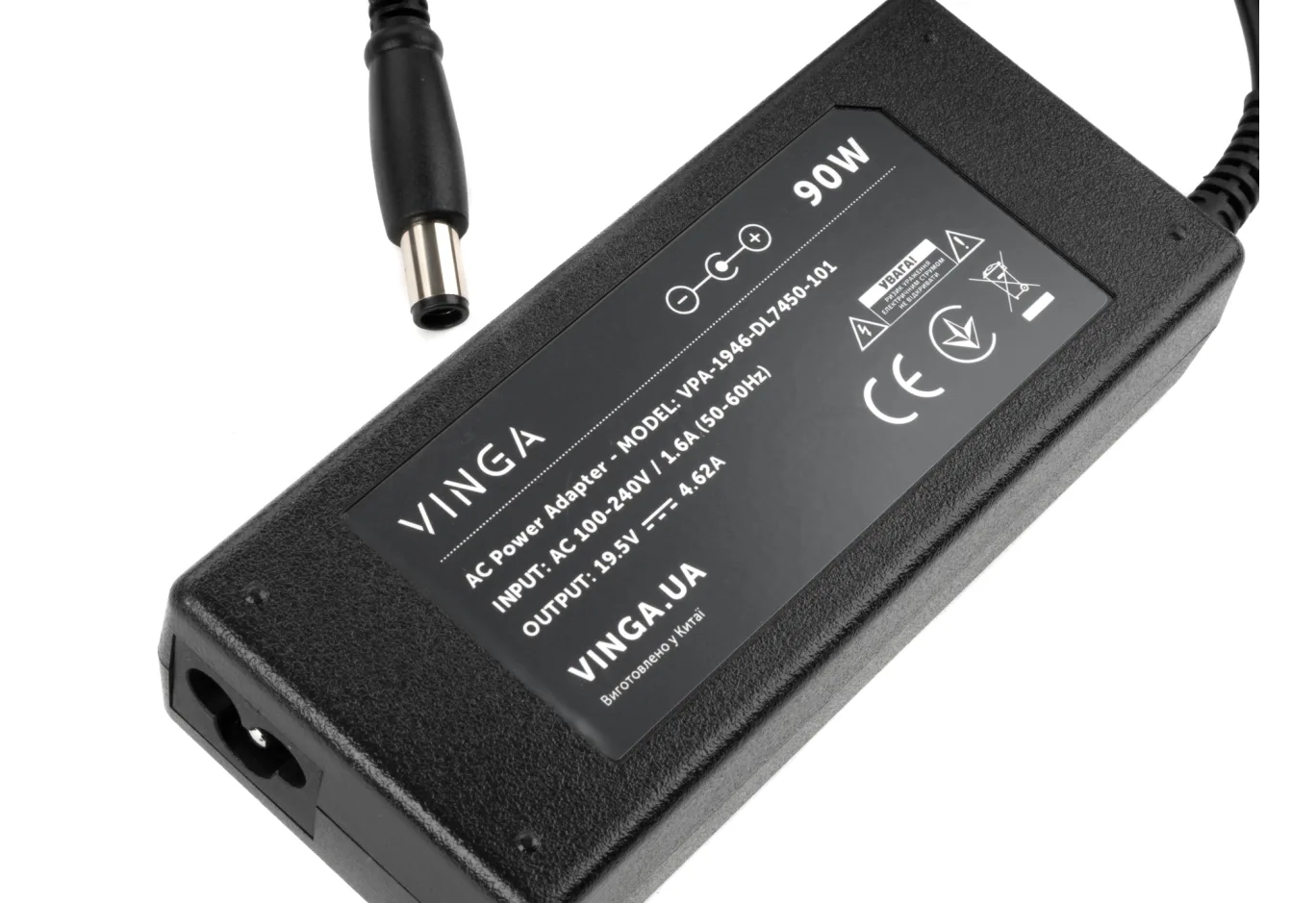 Laptop power supply Vinga DELL 90W 19.5V 4.62A 7.4*5.0 (VPA-1946-DL7450-101)