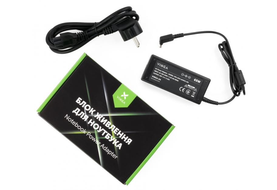 Блок живлення до ноутбуку Vinga ASUS 65W 19V 3,42A 4.0 *1.35 (VPA-1934-AS4013-101)