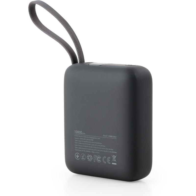 Батарея універсальна Vinga 10000 mAh 35W Display Cable (VPBB1035C)