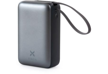Батарея універсальна Vinga 30000 mAh 65W Display Cable (VPBB3065C)