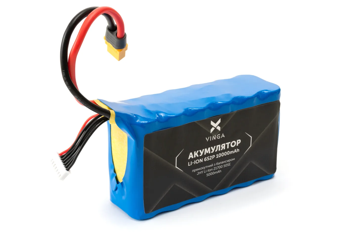 Акумуляторний блок Vinga Li-ion 6S2P 10000mAh з балансиром (JHY Li-Ion 21700 5000mAh) (V6S2P-5000)