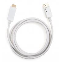 Кабель мультимедійний DisplayPort M to HDMI M 1.8m Vinga (VCPDPHDMI1.8WH)