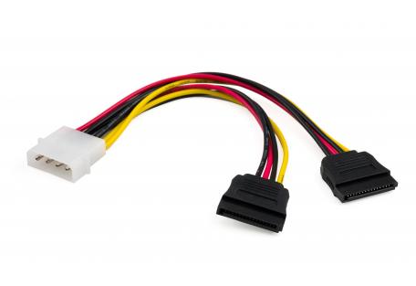 Кабель живлення SATA power 0.2m 2 connectors Vinga (VCPSATA2PW2)