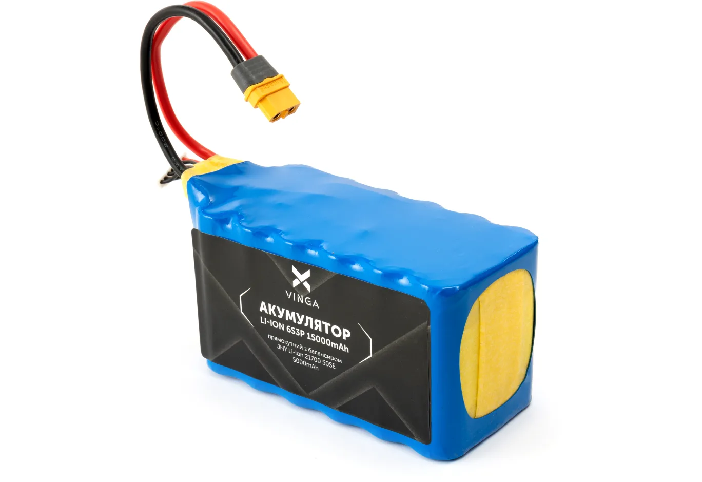 Battery pack Vinga Li-ion 6S3P 15000mAh з балансиром (JHY Li-Ion 21700 5000mAh) (V6S3P-5000)