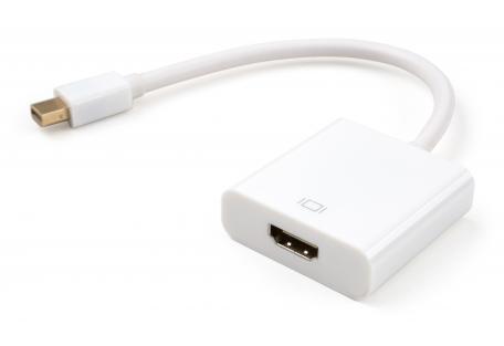 Перехідник Mini Display port M to HDMI F white Vinga (VCPMDPHDMIWH)