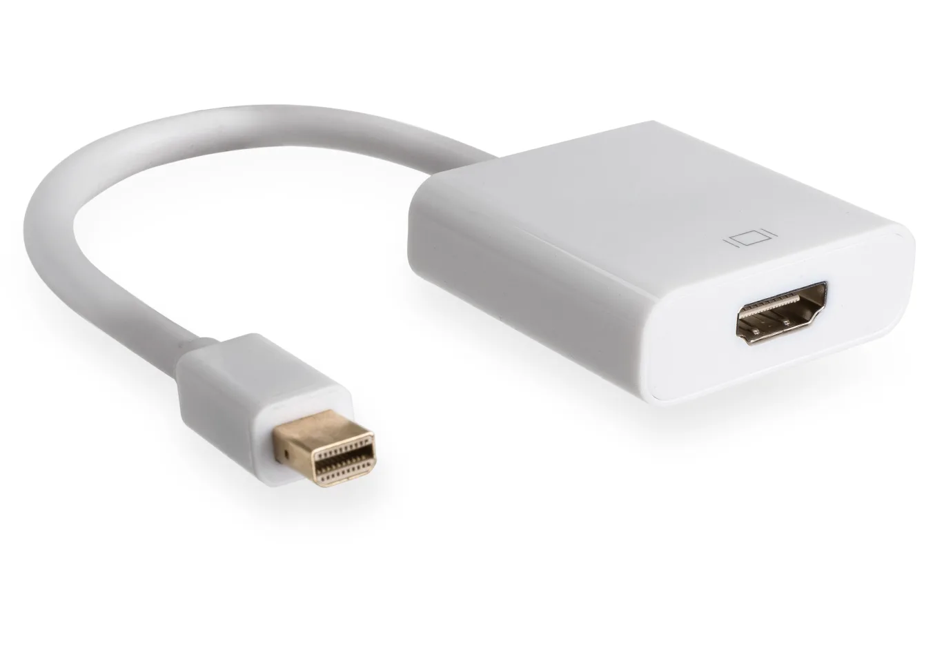 Перехідник Mini Display port M to HDMI F white Vinga (VCPMDPHDMIWH)
