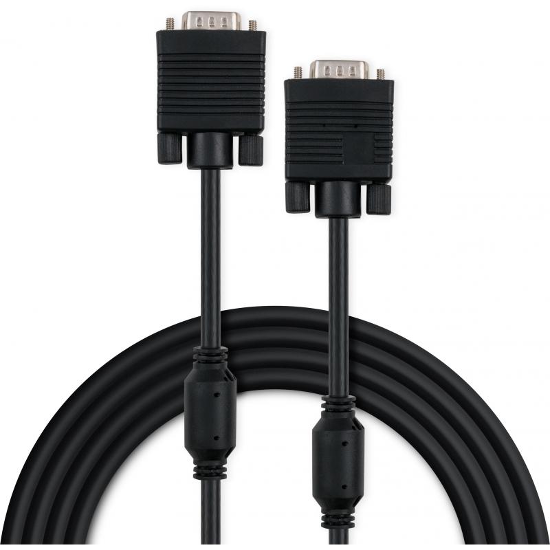 Кабель мультимедійний VGA M to VGA M 10.0m Vinga (VCPVGAF10BK)