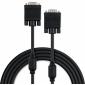 Кабель мультимедійний VGA M to VGA M 10.0m Vinga (VCPVGAF10BK)