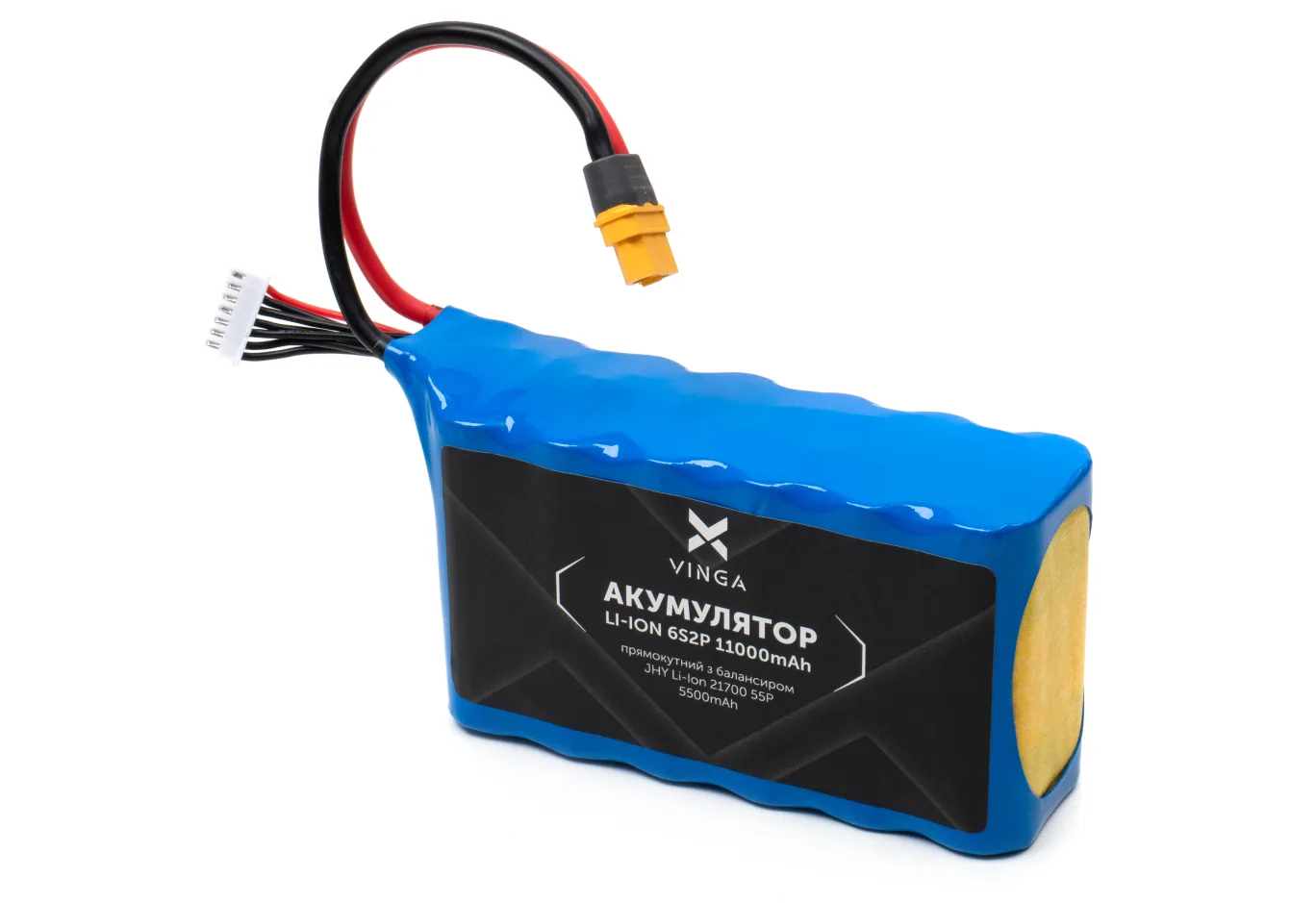 Акумуляторний блок Vinga Li-Ion 6S2P 11000mAh коробка 10 шт (JHY Li-Ion 21700 5500mAh) (V6S2P-10PCS-11000MAH)