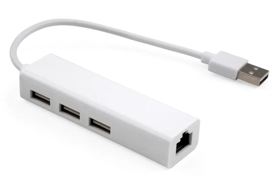 Hub Vinga 3xUSB2.0 + RJ45 100Mbps (VCP2H3USB2LANWH)