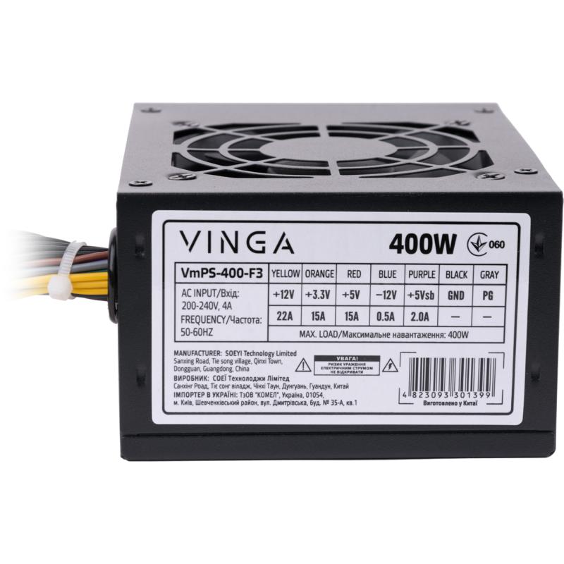 Блок живлення Vinga 400W (VmPS-400-F3)