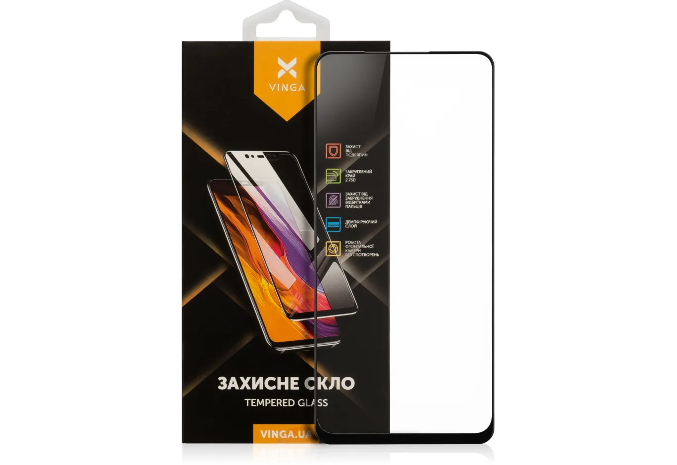 Скло захисне Vinga Xiaomi Redmi Note 9 (VGXRN9)