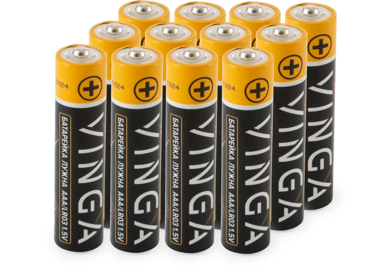 Батарейка AAA LR03 Alkaline 12pcs Blister Vinga (VJABAAA12)