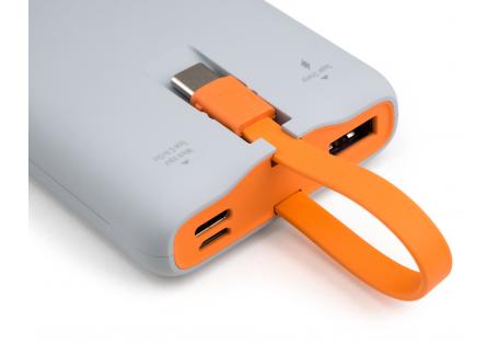 Батарея універсальна Vinga 10000 mAh SuperQC soft touch w/cable 22.5W dark grey (VPB1SQSCDG)