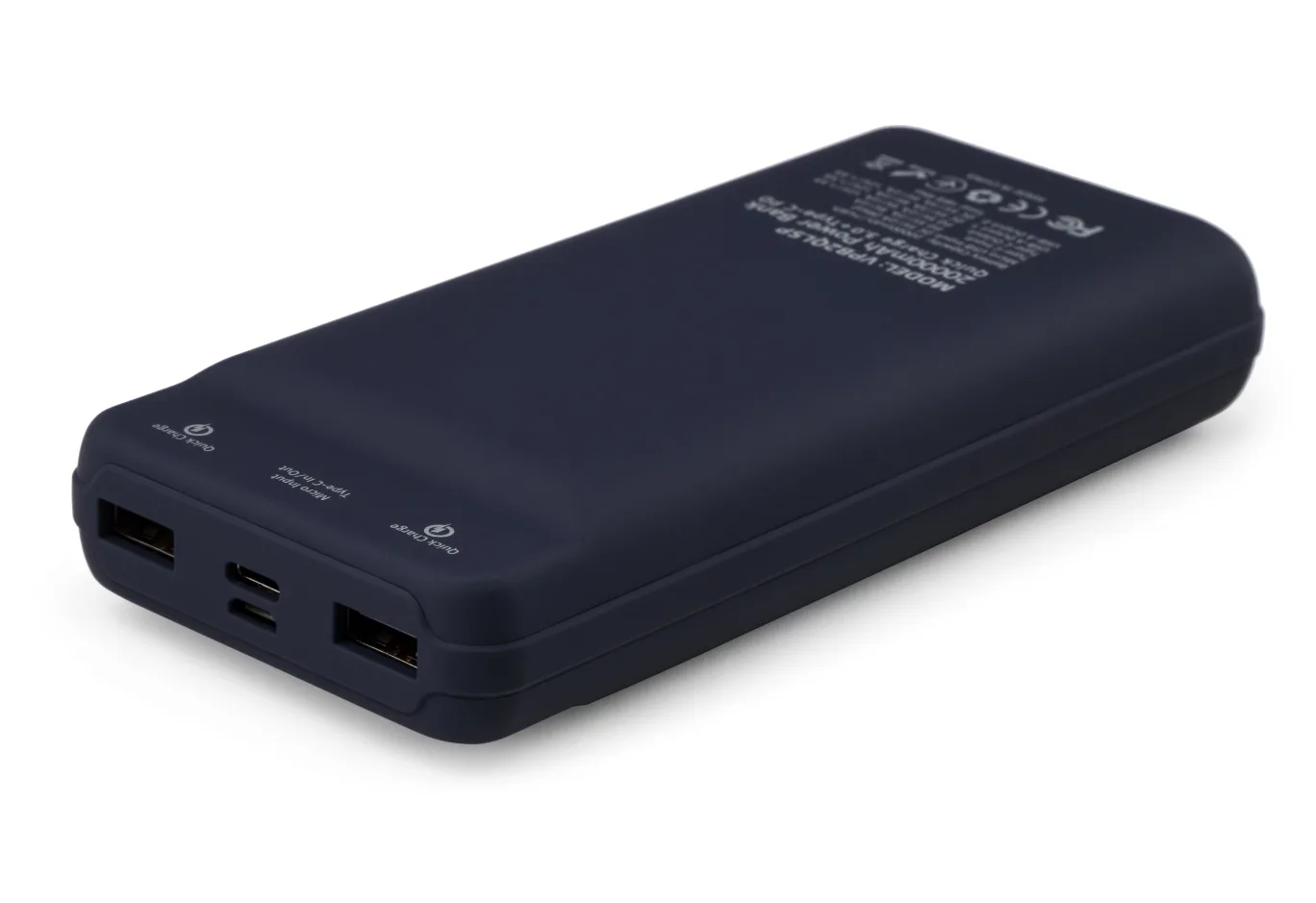 Universal Battery Vinga 20000 mAh QC3.0 Display soft touch purple (VPB2QLSP)