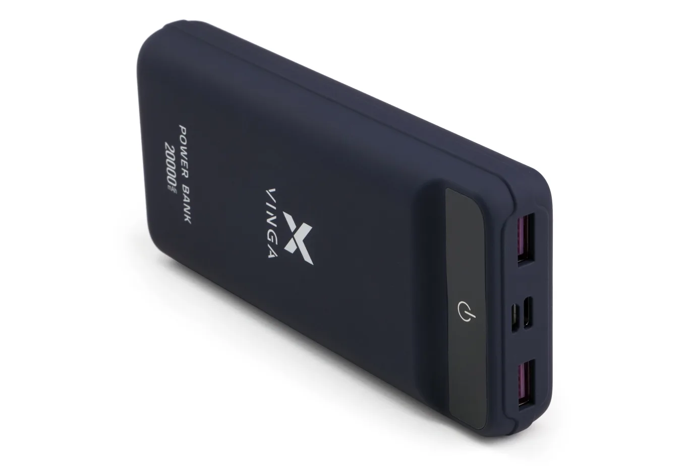 Universal Battery Vinga 20000 mAh QC3.0 Display soft touch purple (VPB2QLSP)