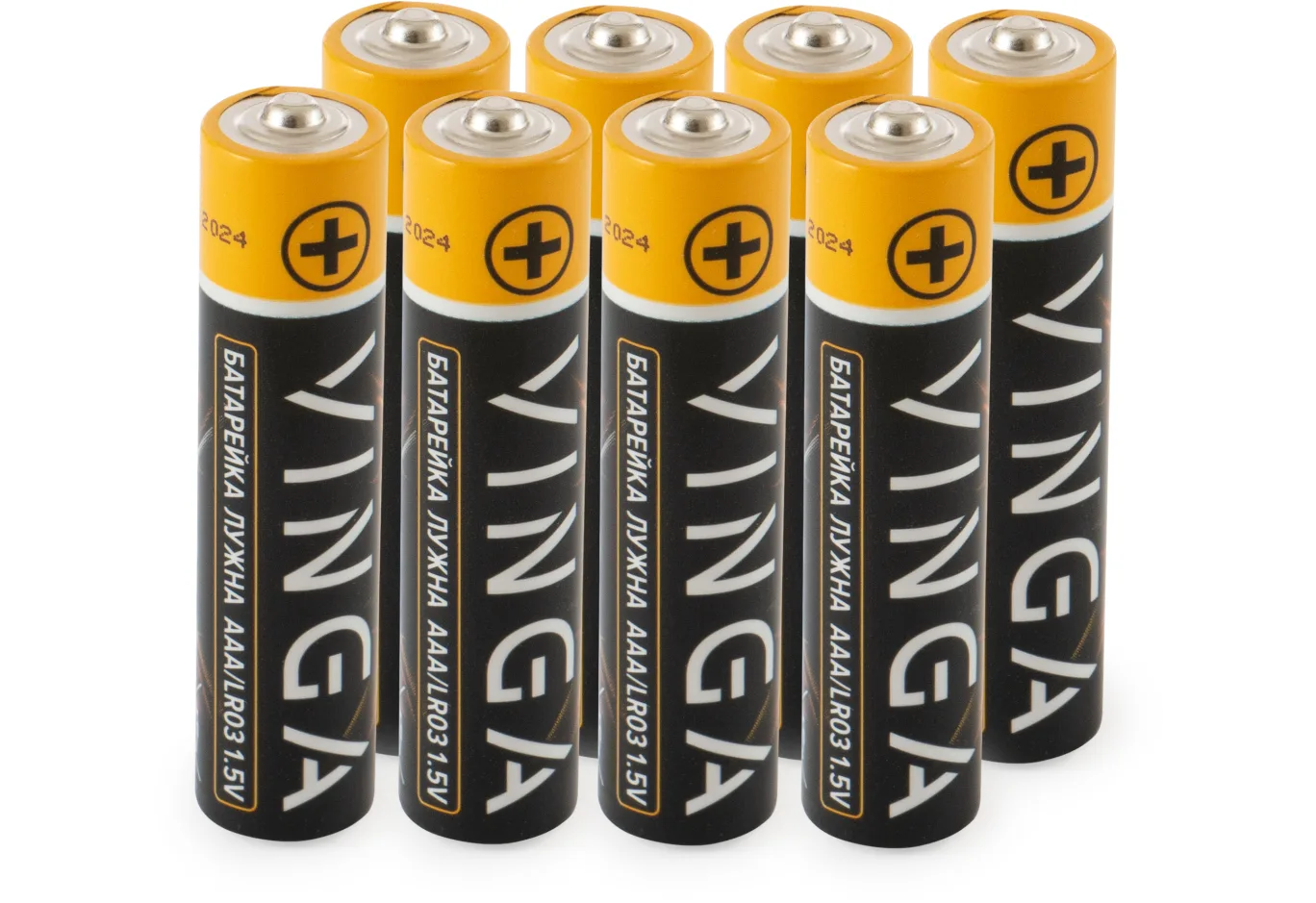 Батарейка AAA LR03 Alkaline 8pcs Blister Vinga (VJABAAA8)