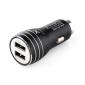 Зарядний пристрій Vinga Dual USB Car Charger aluminium 15.5W Max (VCCAABK)