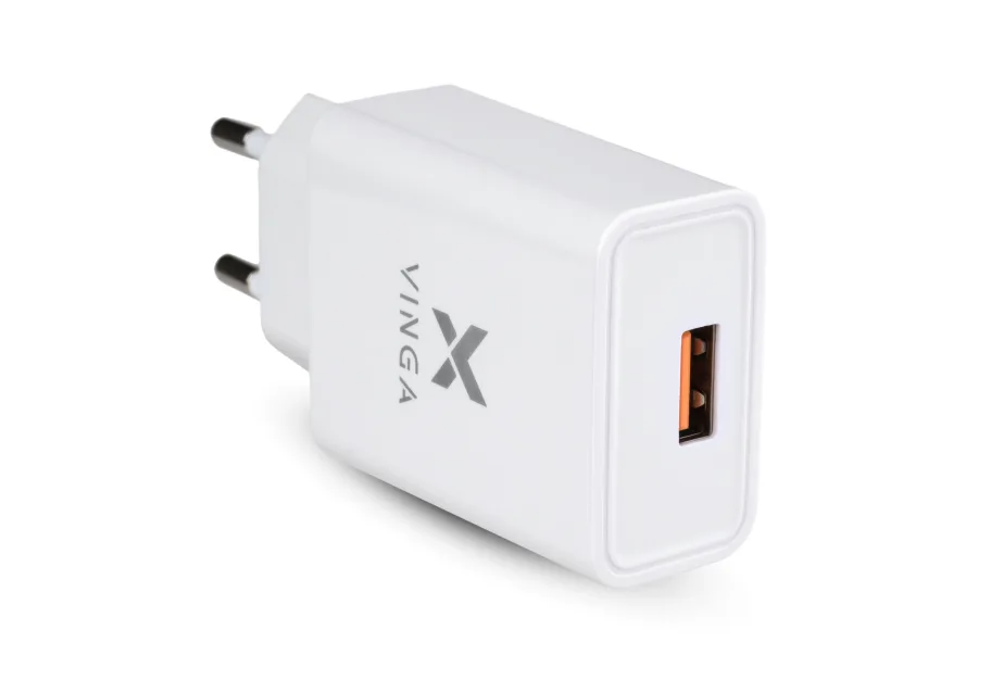 Charger Vinga QC3.0 Quick Wall Charger 1xUSB 18W Max (VWCQAW)