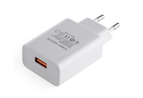 Зарядний пристрій Vinga QC3.0 Quick Wall Charger 1xUSB 18W Max (VWCQAW)