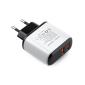 Зарядний пристрій Vinga 2 Port QC3.0 Display Wall Charger (VWCQAADW)