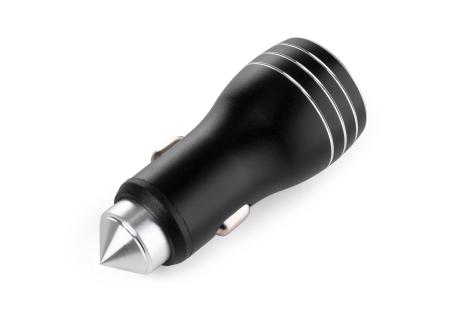 Зарядний пристрій Vinga QC3 Quick Dual USB Car Charger aluminium 18W Max (VCCQAABK)